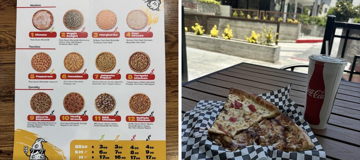 Slizeria Menu